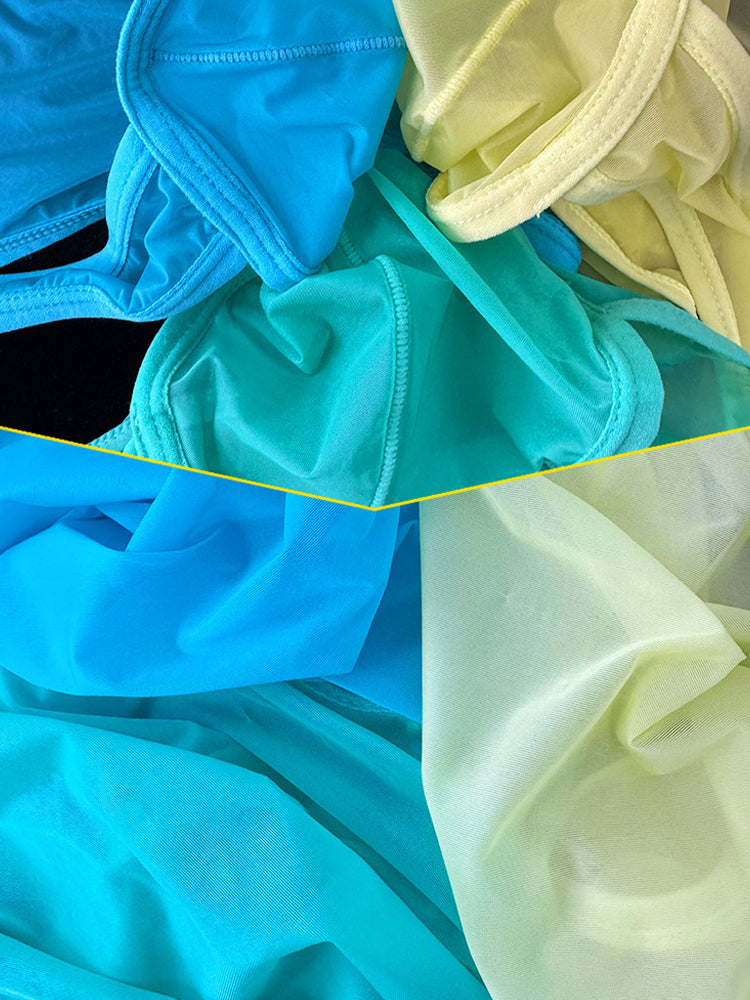 2 Pack Men's Ice Silk Breathable Sexy Low-Rise Anti-Odor Briefs | dmunderwear detail image 9