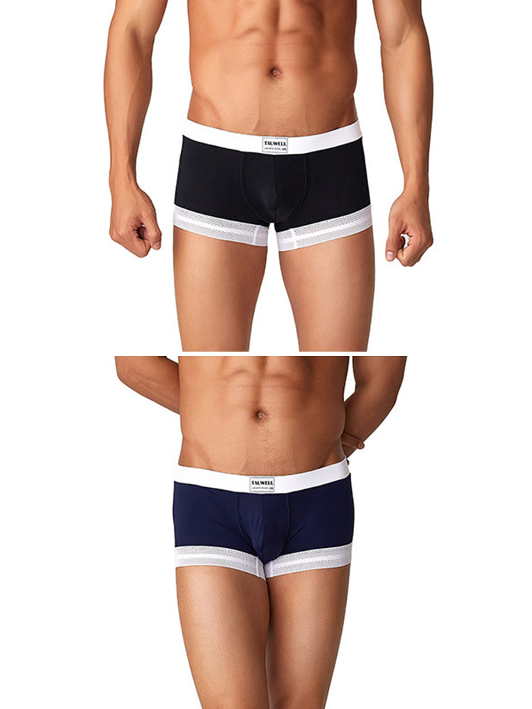 2 Pack Men's Ice Silk Lace Cuff Trunks | dmunderwear detail image 12