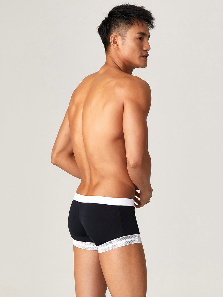 2 Pack Men's Ice Silk Lace Cuff Trunks | dmunderwear detail image 15