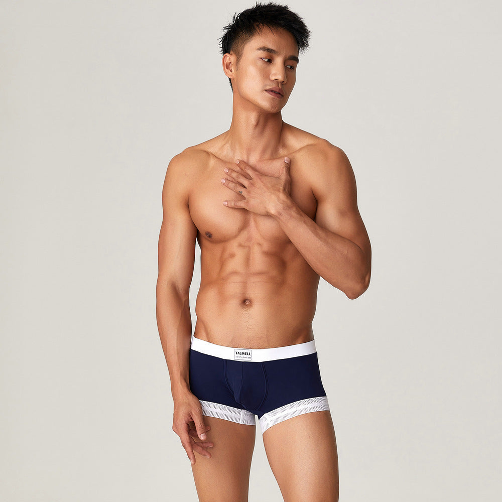 2 Pack Men's Ice Silk Lace Cuff Trunks | dmunderwear detail image 19