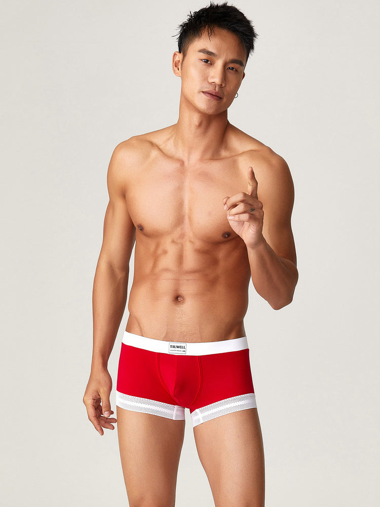 2 Pack Men's Ice Silk Lace Cuff Trunks | dmunderwear detail image 4