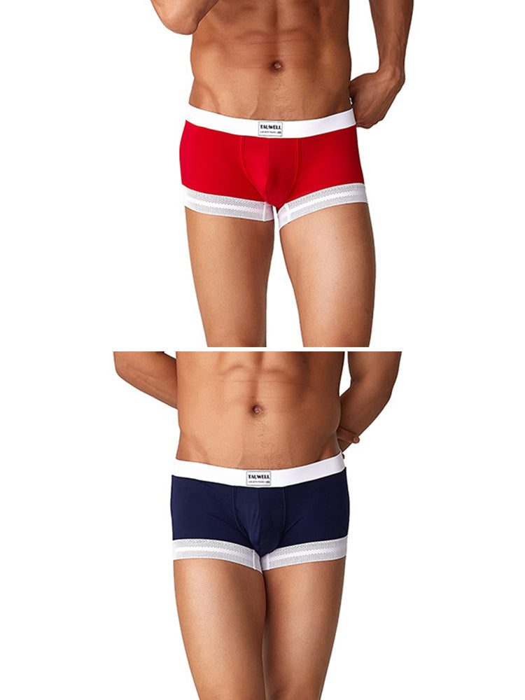 2 Pack Men's Ice Silk Lace Cuff Trunks | dmunderwear detail image 7