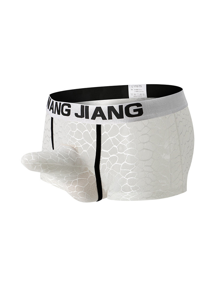 2 Pack Men's Ice Silk Lace Solid Sexy Trunks | dmunderwear detail image 13
