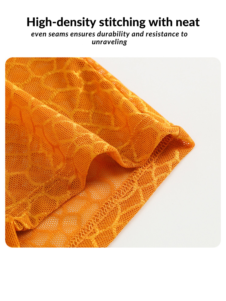 2 Pack Men's Ice Silk Lace Solid Sexy Trunks | dmunderwear detail image 5