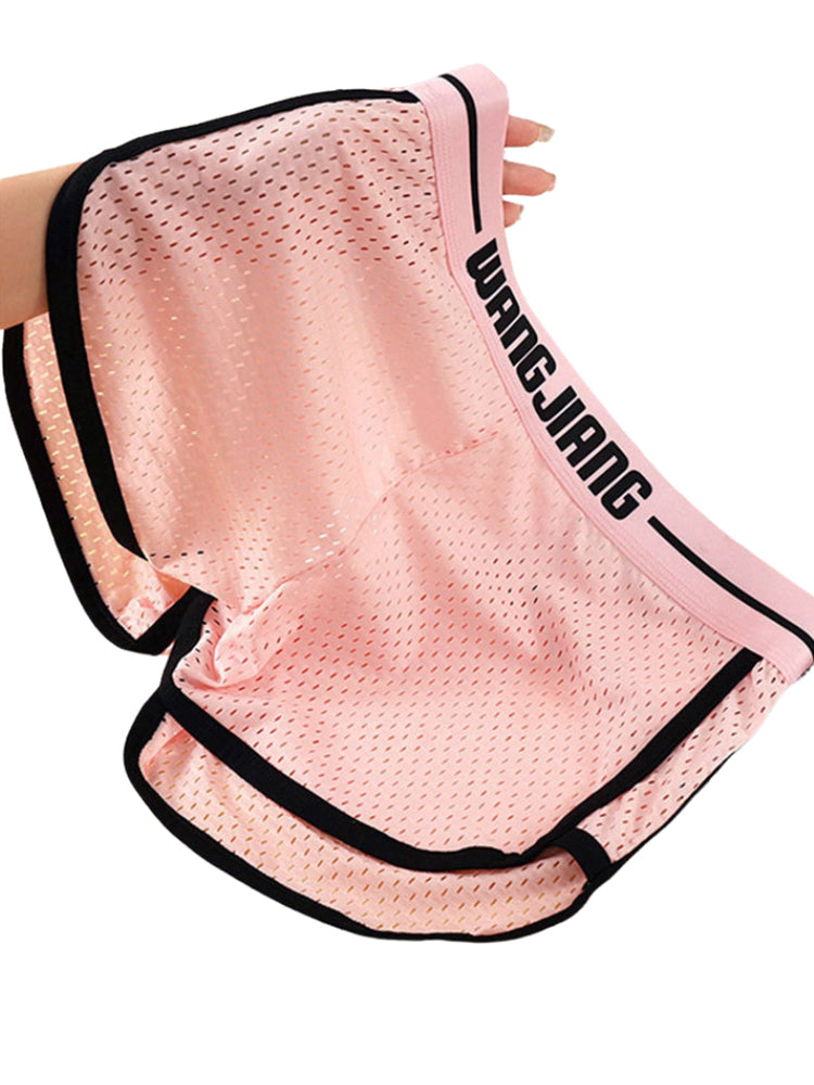 2 Pack Men's Ice Silk Loose-Fit Home Sleep Mesh Breathable Boxer Shorts | dmunderwear detail image 15