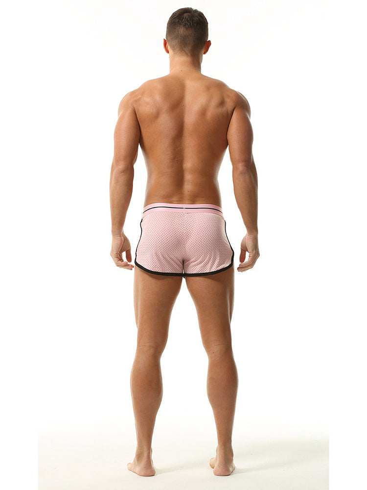 2 Pack Men's Ice Silk Loose-Fit Home Sleep Mesh Breathable Boxer Shorts | dmunderwear detail image 8