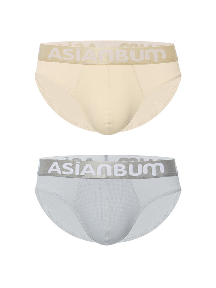 2 Pack Men's Ice Silk Mesh Breathable Simple & Sexy Design Comfort Briefs | dmunderwear detail image 13