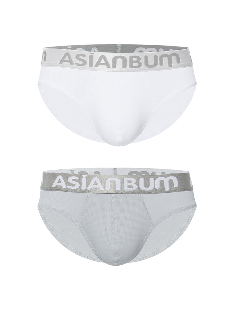 2 Pack Men's Ice Silk Mesh Breathable Simple & Sexy Design Comfort Briefs | dmunderwear detail image 19