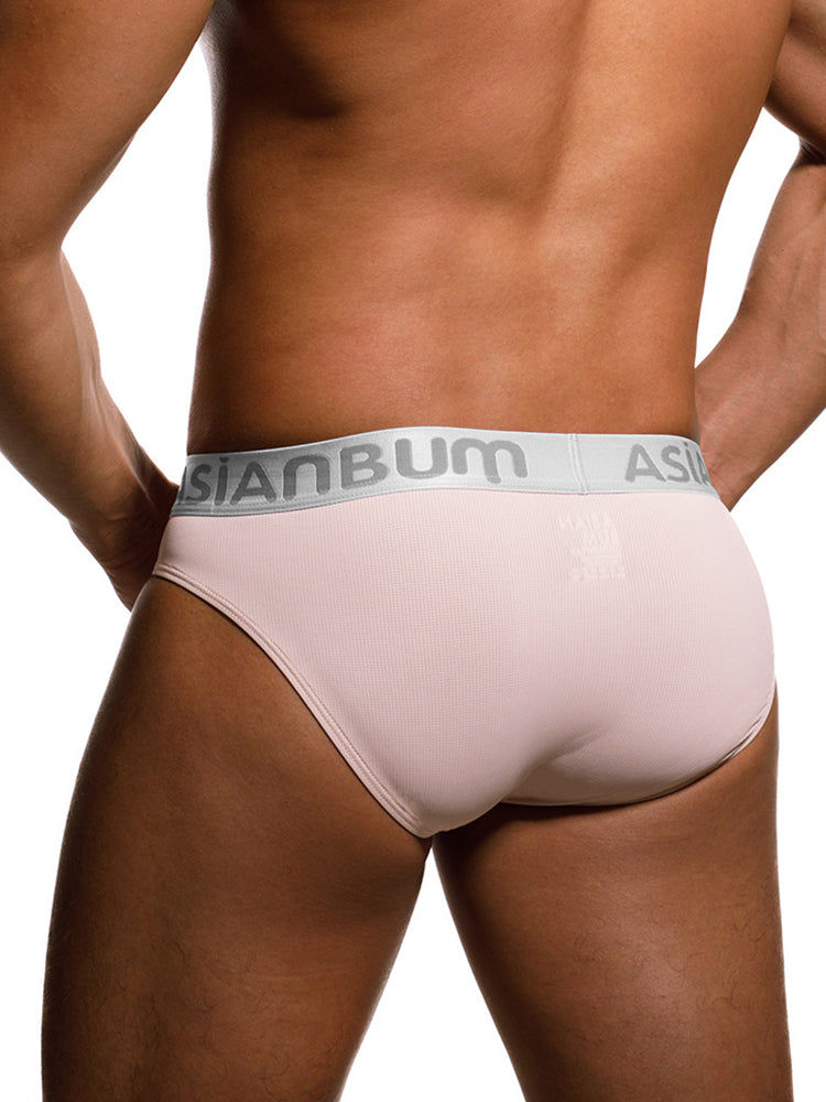2 Pack Men's Ice Silk Mesh Breathable Simple & Sexy Design Comfort Briefs | dmunderwear detail image 3