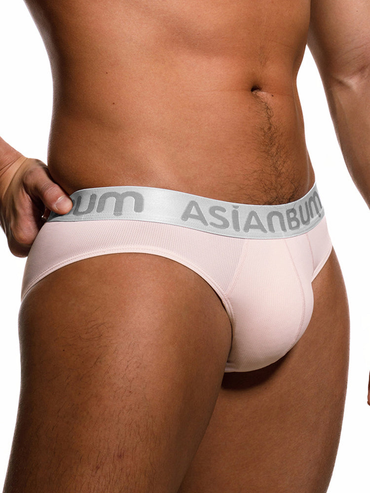 2 Pack Men's Ice Silk Mesh Breathable Simple & Sexy Design Comfort Briefs | dmunderwear detail image 4