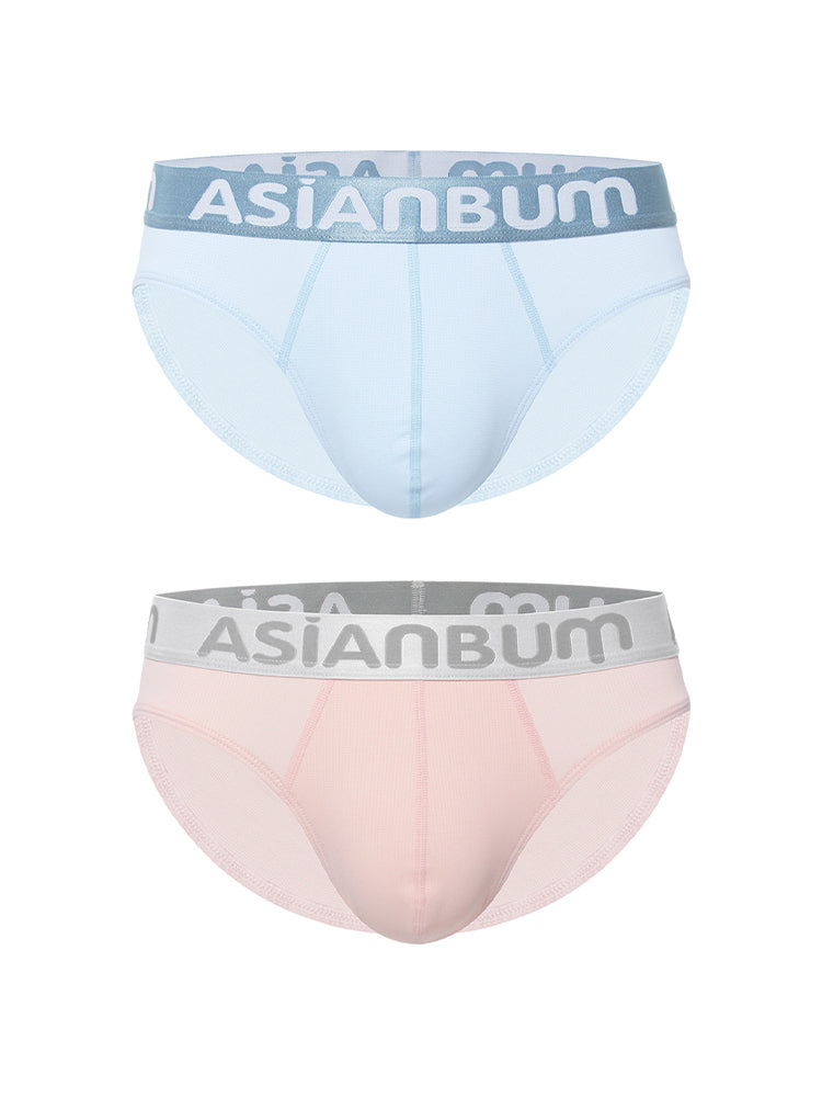 2 Pack Men's Ice Silk Mesh Breathable Simple & Sexy Design Comfort Briefs | dmunderwear detail image 8