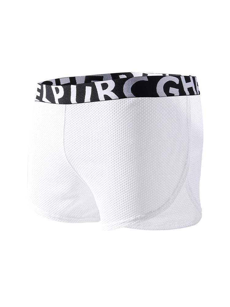 2 Pack Men's Ice Silk Side-Slit Athletic Loose Fit Elastic Lounge Sleep Boxer Shorts | dmunderwear detail image 20
