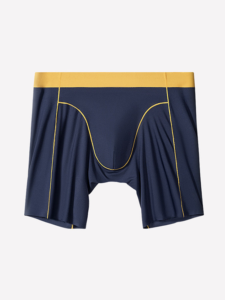 2 Pack Men's Ice Silk Sports Anti-Chafing Extended-Length Boxers Briefs | dmunderwear detail image 16