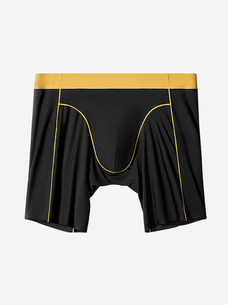 2 Pack Men's Ice Silk Sports Anti-Chafing Extended-Length Boxers Briefs | dmunderwear detail image 17