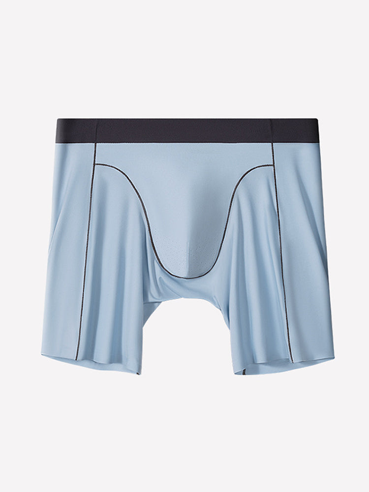 2 Pack Men's Ice Silk Sports Anti-Chafing Extended-Length Boxers Briefs | dmunderwear detail image 18