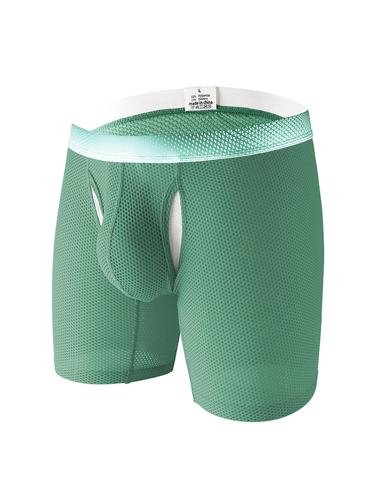 2 Pack Men's Ice Silk Ultra-Soft Mesh Breathable Cooling Comfort Midway Briefs | dmunderwear