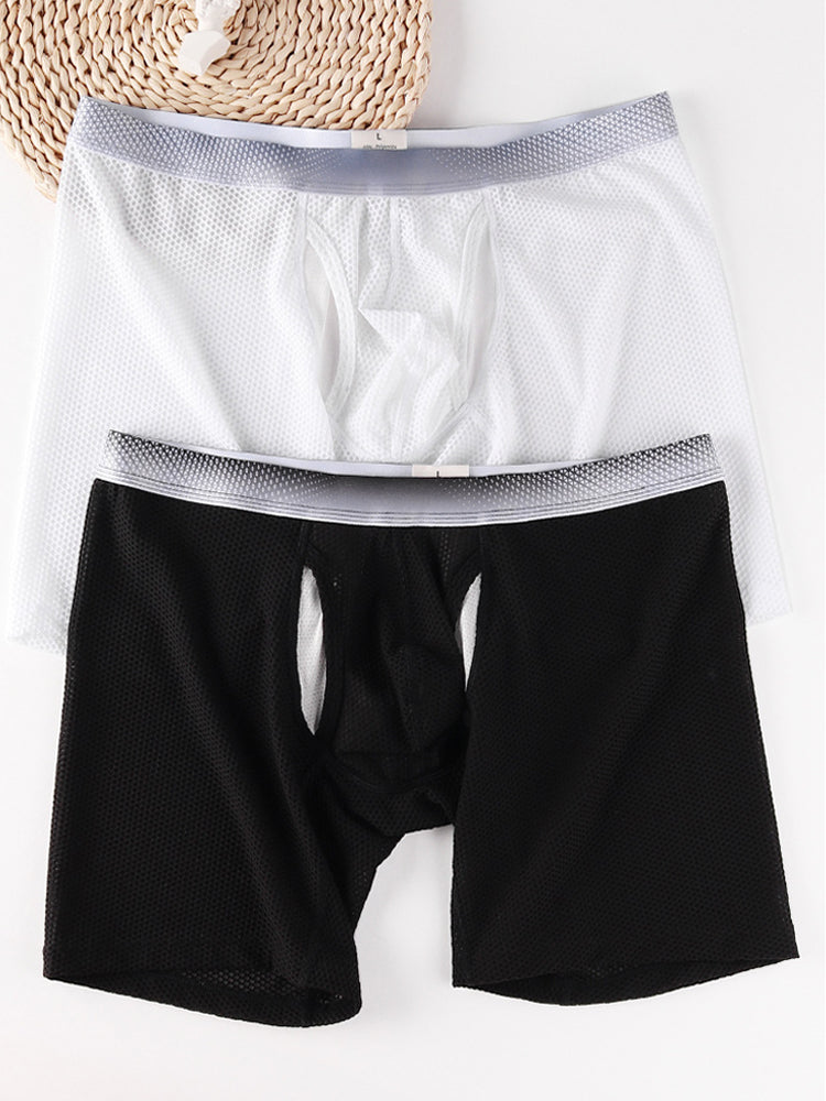 2 Pack Men's Ice Silk Ultra-Soft Mesh Breathable Cooling Comfort Midway Briefs | dmunderwear detail image 11