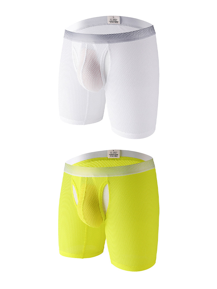 2 Pack Men's Ice Silk Ultra-Soft Mesh Breathable Cooling Comfort Midway Briefs | dmunderwear detail image 17