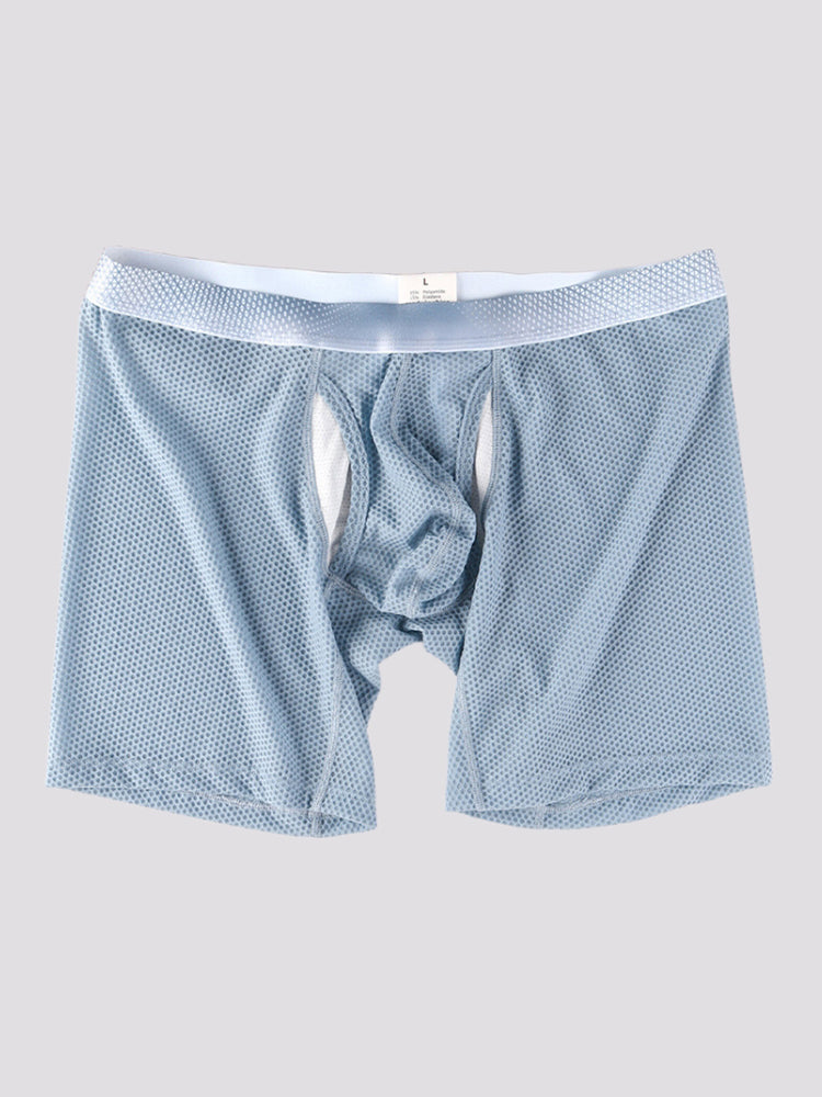 2 Pack Men's Ice Silk Ultra-Soft Mesh Breathable Cooling Comfort Midway Briefs | dmunderwear detail image 18