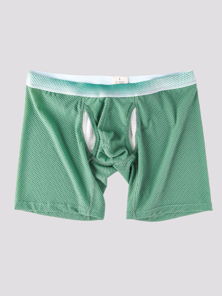 2 Pack Men's Ice Silk Ultra-Soft Mesh Breathable Cooling Comfort Midway Briefs | dmunderwear detail image 19