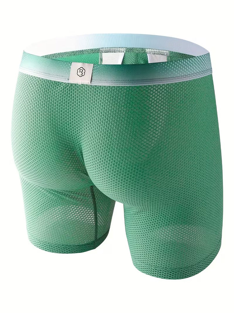2 Pack Men's Ice Silk Ultra-Soft Mesh Breathable Cooling Comfort Midway Briefs | dmunderwear detail image 3