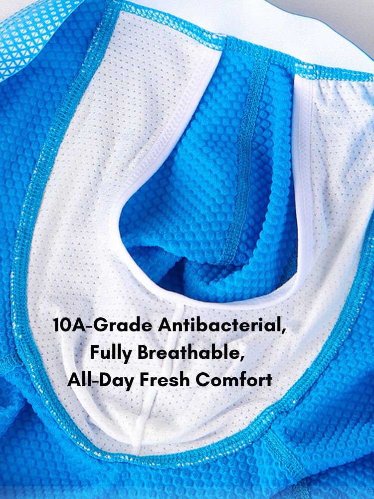 2 Pack Men's Ice Silk Ultra-Soft Mesh Breathable Cooling Comfort Midway Briefs | dmunderwear detail image 6