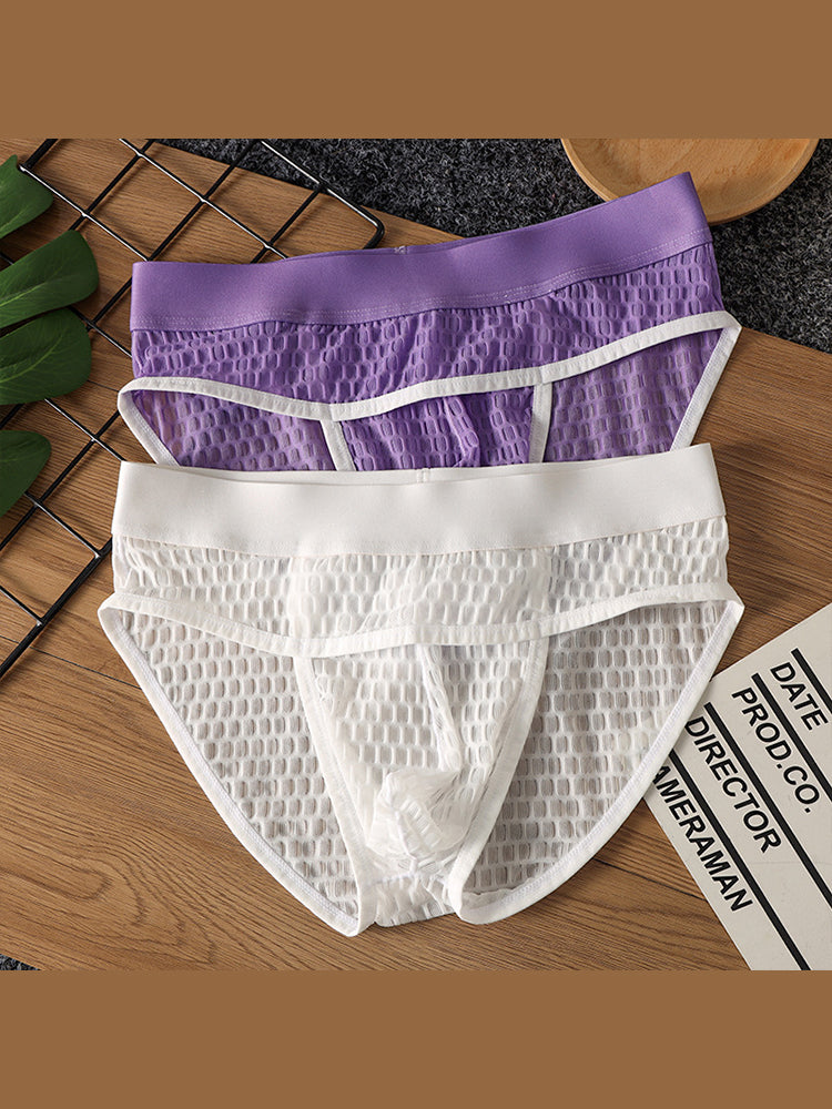 2 Pack Men's Lace Breathable Briefs | dmunderwear