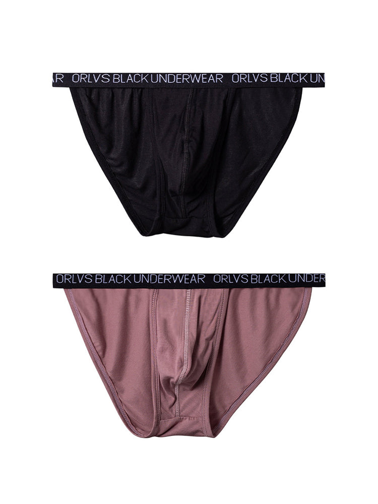 2 Pack Men's Soft Modal Bikini with U-Shaped Pouch and Stretch Waistband | dmunderwear detail image 14
