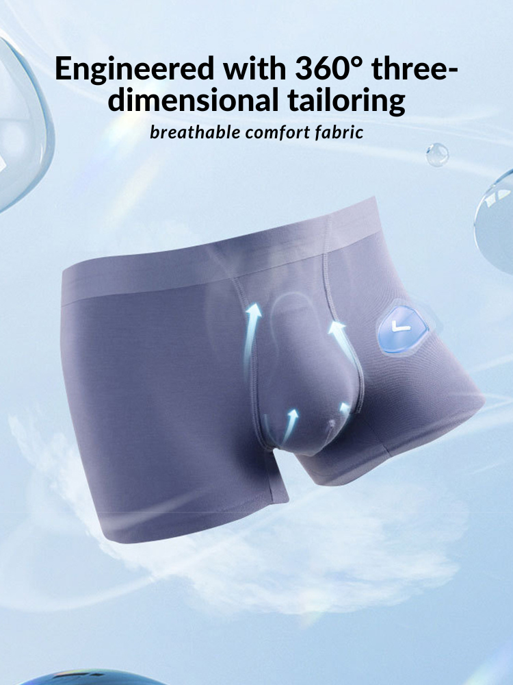 2 Pack Men's Large Pouch Antibacterial Boxer Briefs | dmunderwear detail image 3