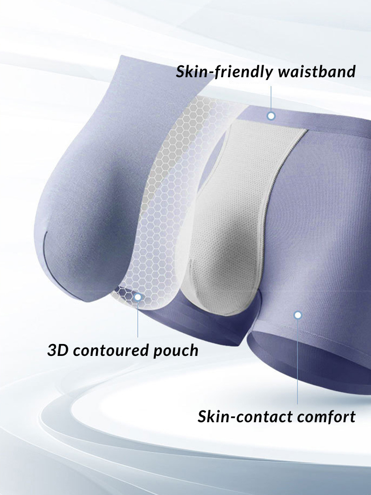 2 Pack Men's Large Pouch Antibacterial Boxer Briefs | dmunderwear detail image 4