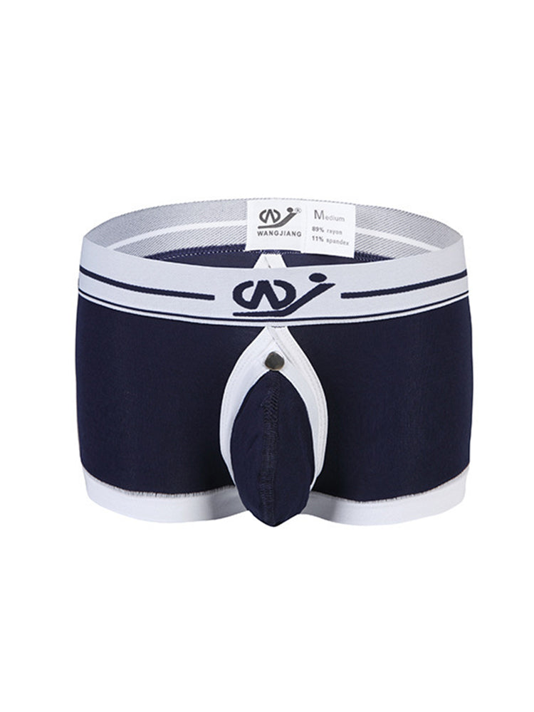 2 Pack Men's Large Pouch Back Opening Sexy Trunks | dmunderwear detail image 14