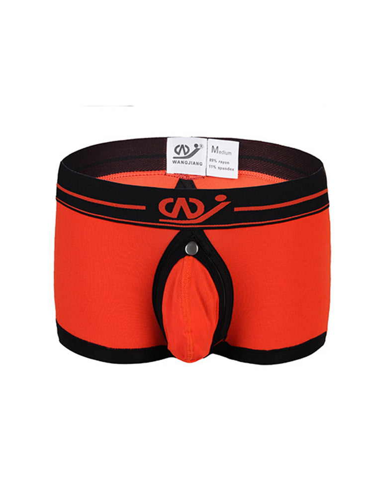 2 Pack Men's Large Pouch Back Opening Sexy Trunks | dmunderwear detail image 18