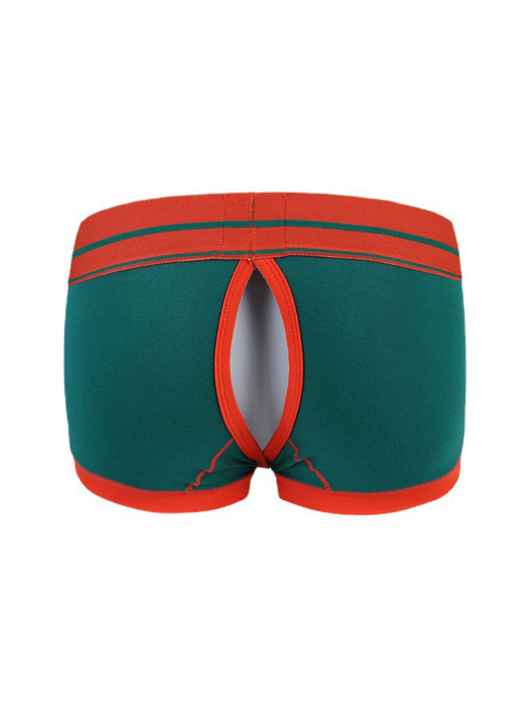 2 Pack Men's Large Pouch Back Opening Sexy Trunks | dmunderwear detail image 19