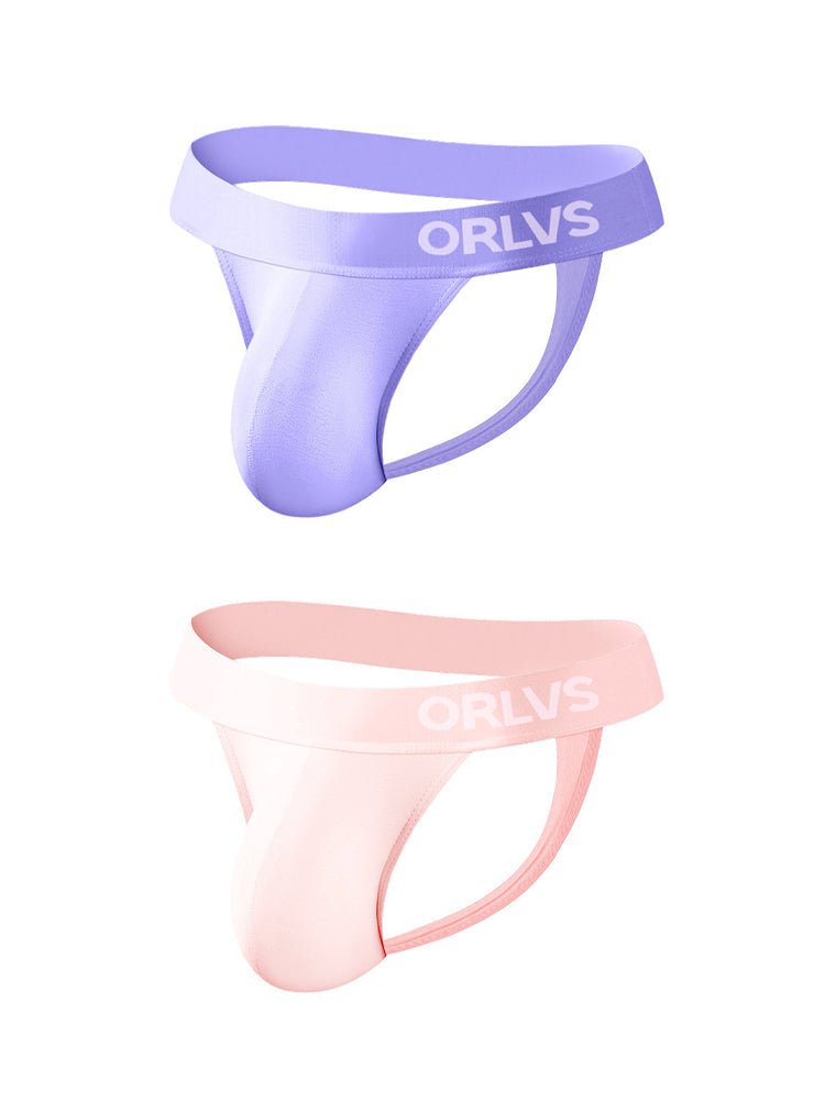 2 Pack Men's Large Pouch Enhancing Modal Breathable Thong | dmunderwear detail image 13