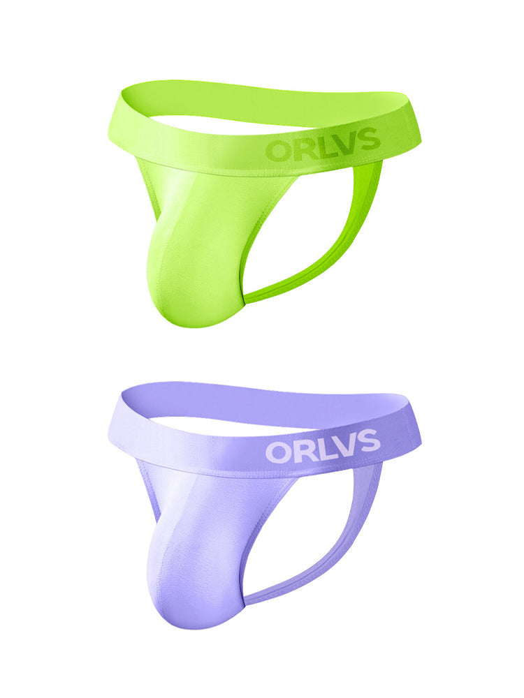 2 Pack Men's Large Pouch Enhancing Modal Breathable Thong | dmunderwear detail image 2