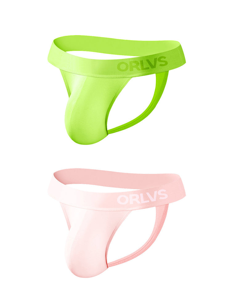 2 Pack Men's Large Pouch Enhancing Modal Breathable Thong | dmunderwear detail image 8