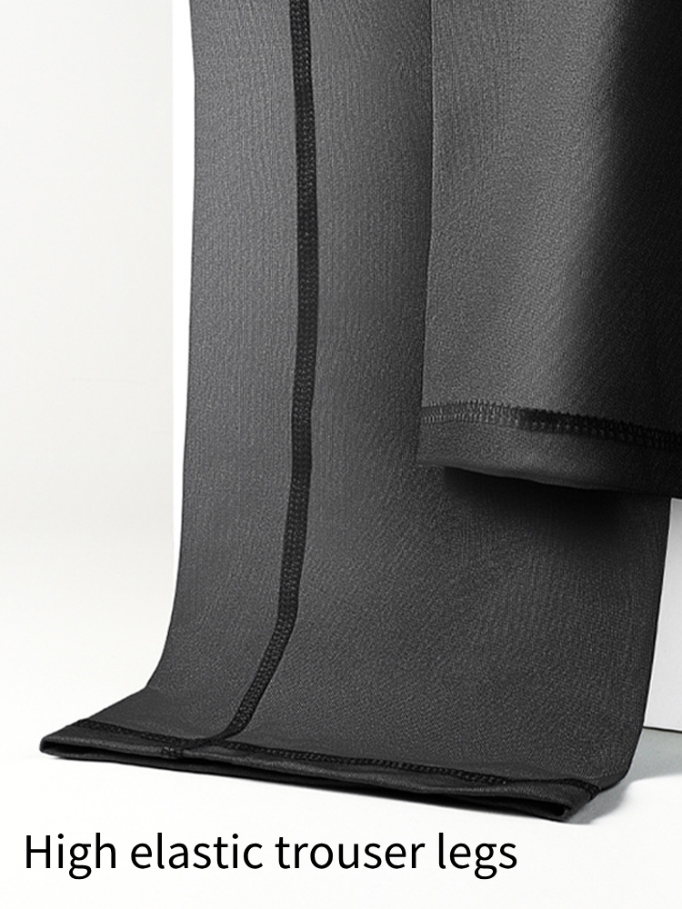 2-pack Men's Large Size High Elastic U-shaped Convex Pocket Warm Cropped Trousers | dmunderwear detail image 8