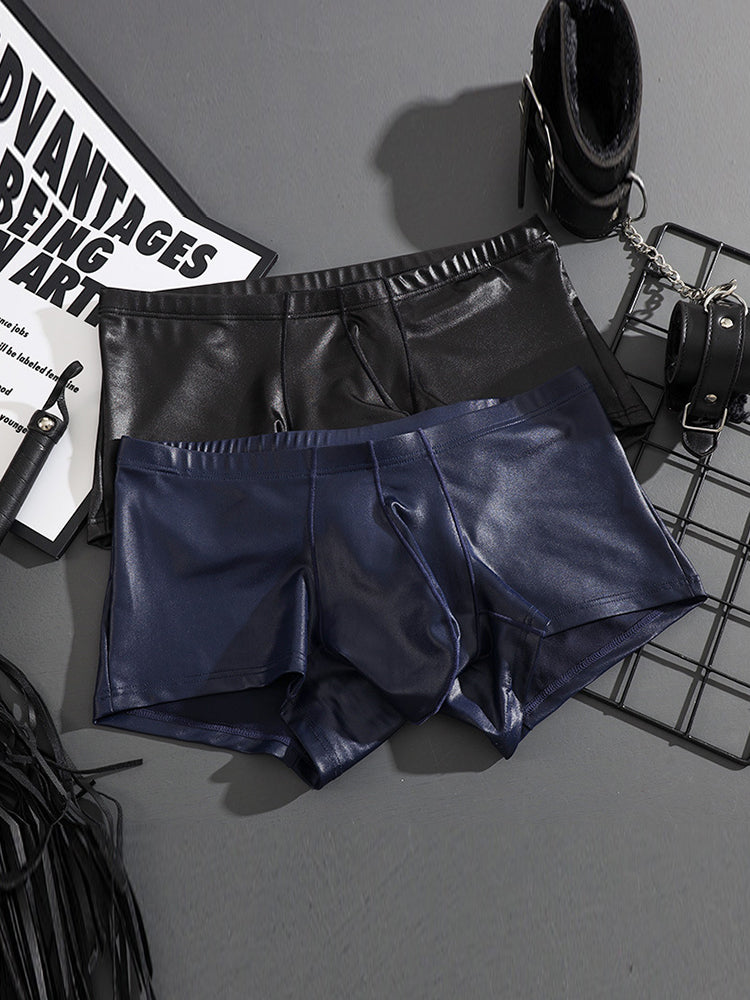 2 Pack Men's Big Pouch Performance Sexy Trunks | dmunderwear detail image 10