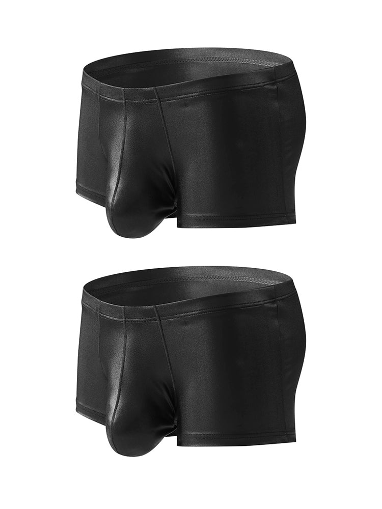 2 Pack Men's Big Pouch Performance Sexy Trunks | dmunderwear detail image 7