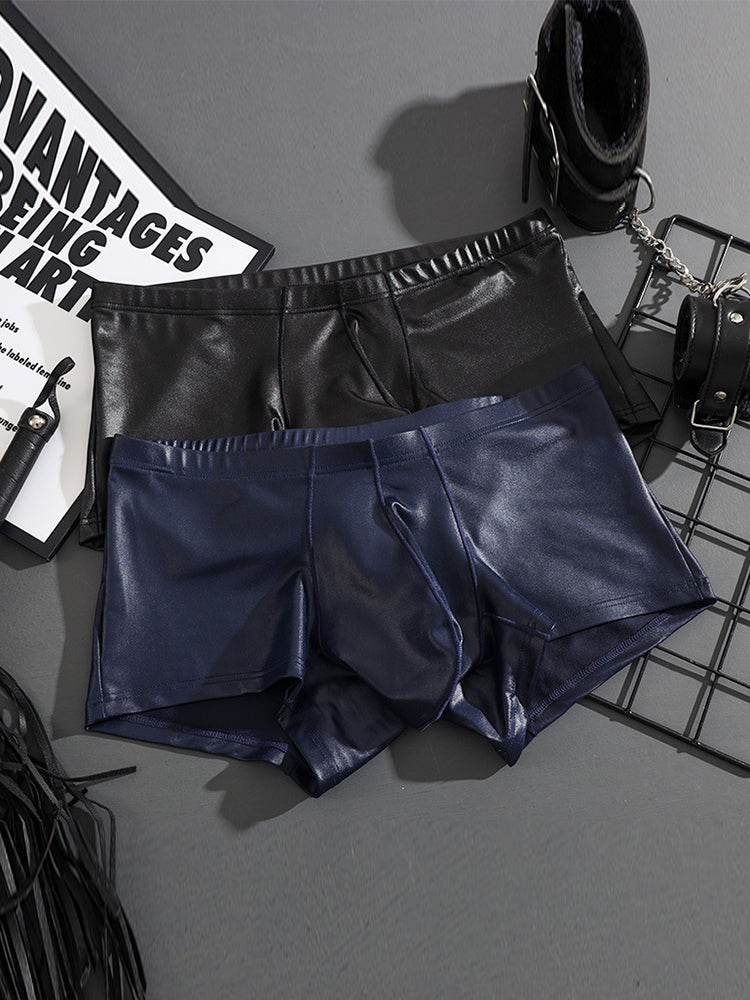 2 Pack Men's Big Pouch Performance Sexy Trunks | dmunderwear detail image 8