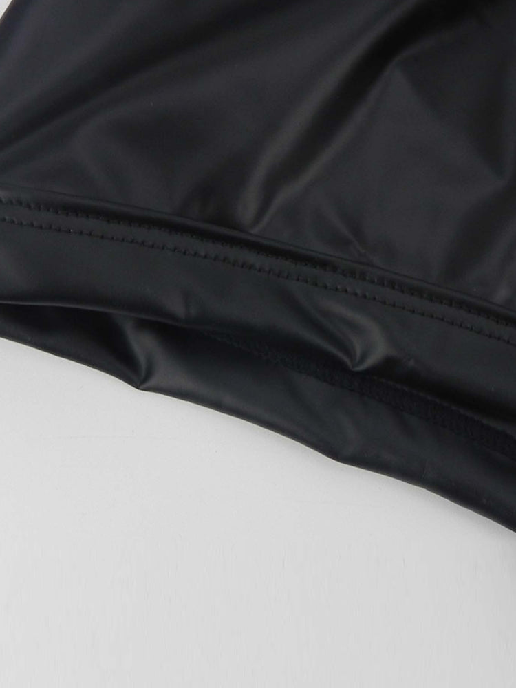 2-pack Men's Leather Hollow Hip-revealing Large Pouch Boxer Briefs | dmunderwear detail image 12