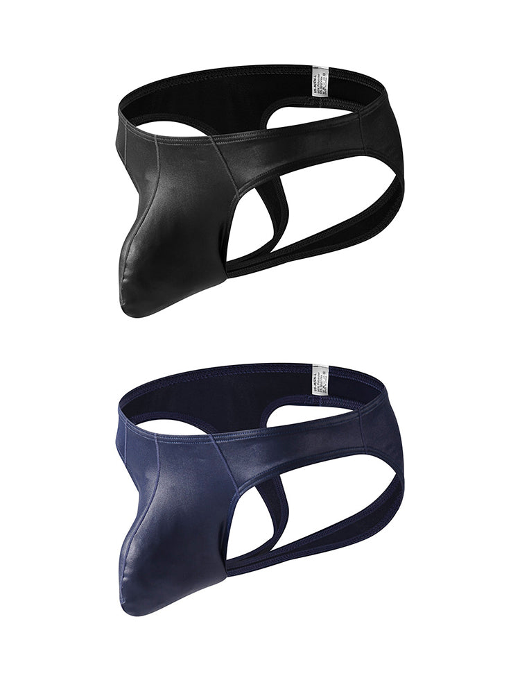 2 Pack Men's Tease Sexy Big Pouch Jockstrap | dmunderwear detail image 2