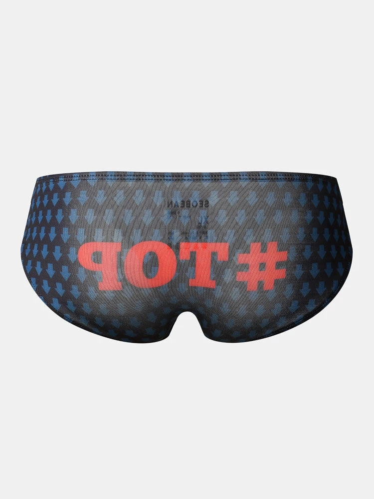 2-Pack Men's Letter Printed Sexy Underwear | dmunderwear detail image 4