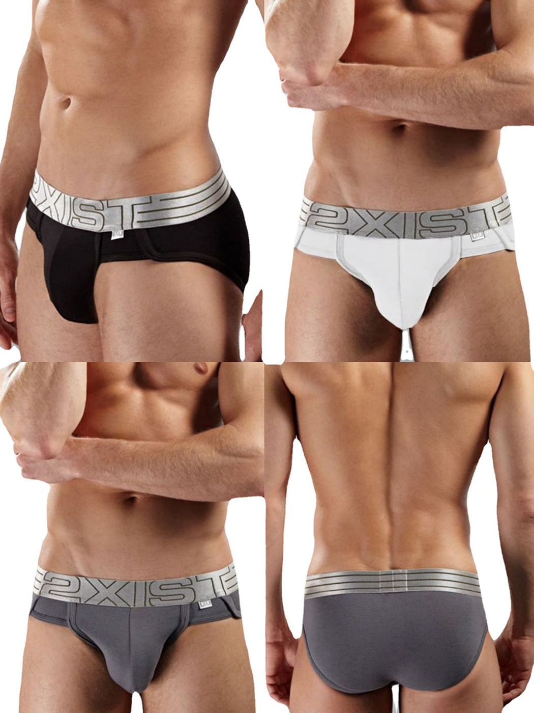 2 Pack Men's Lift No-Show Briefs | dmunderwear detail image 11
