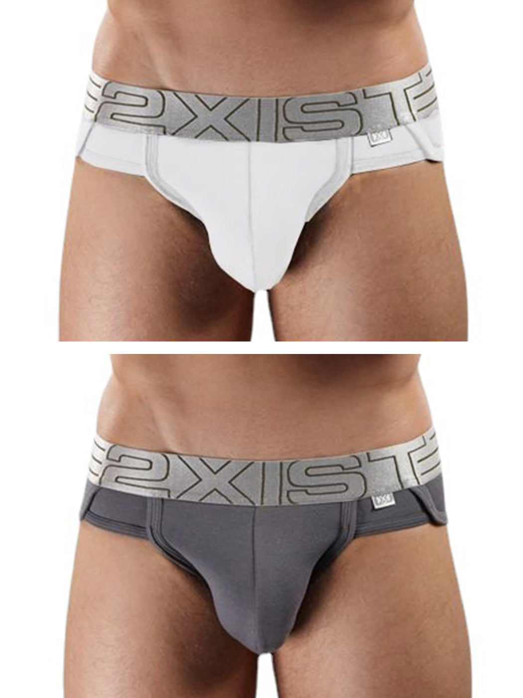 2 Pack Men's Lift No-Show Briefs | dmunderwear detail image 2