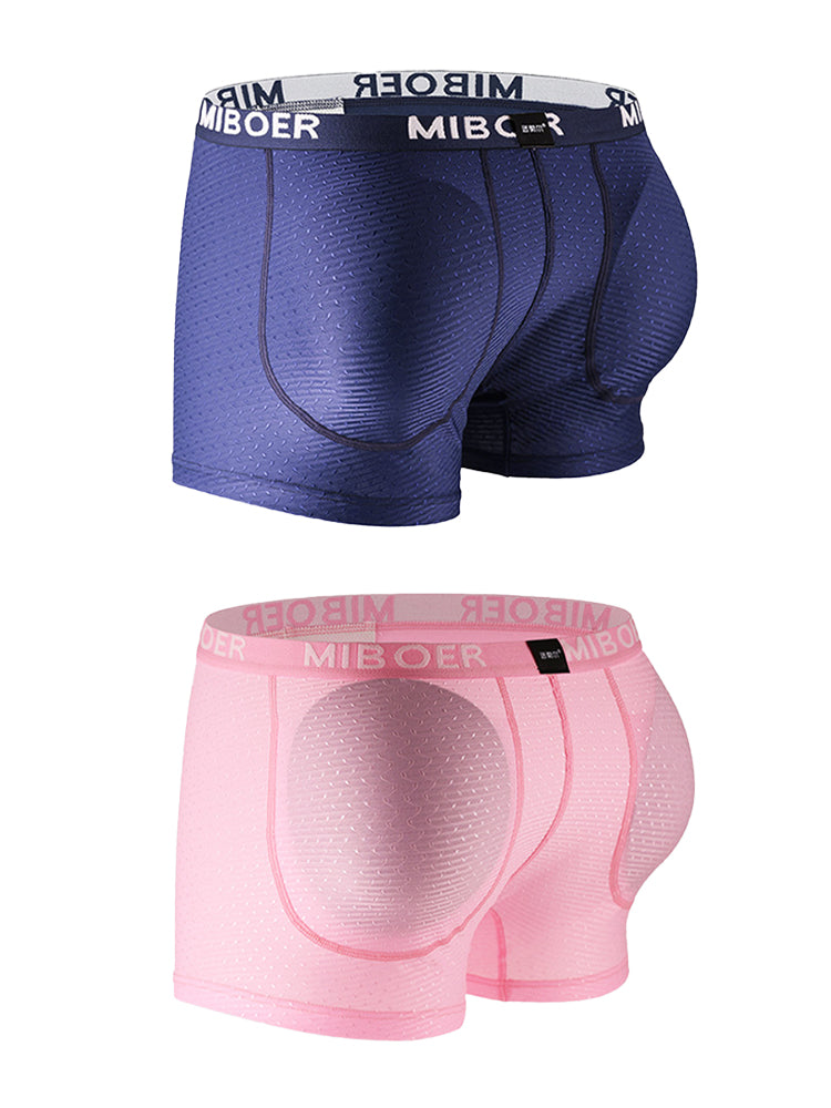 2 Pack Men's Lifting Breathable with Removable Foam Butt Pads Shapewear | dmunderwear detail image 14
