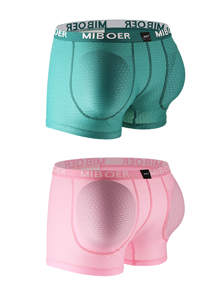 2 Pack Men's Lifting Breathable with Removable Foam Butt Pads Shapewear | dmunderwear detail image 8