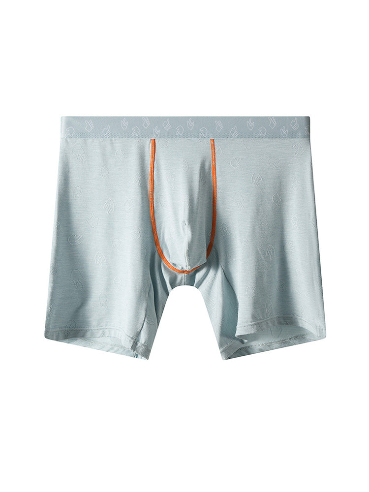 2 Pack Men's Lightweight & Airy Bold Prints Stretch Fabric Boxers Briefs | dmunderwear detail image 11