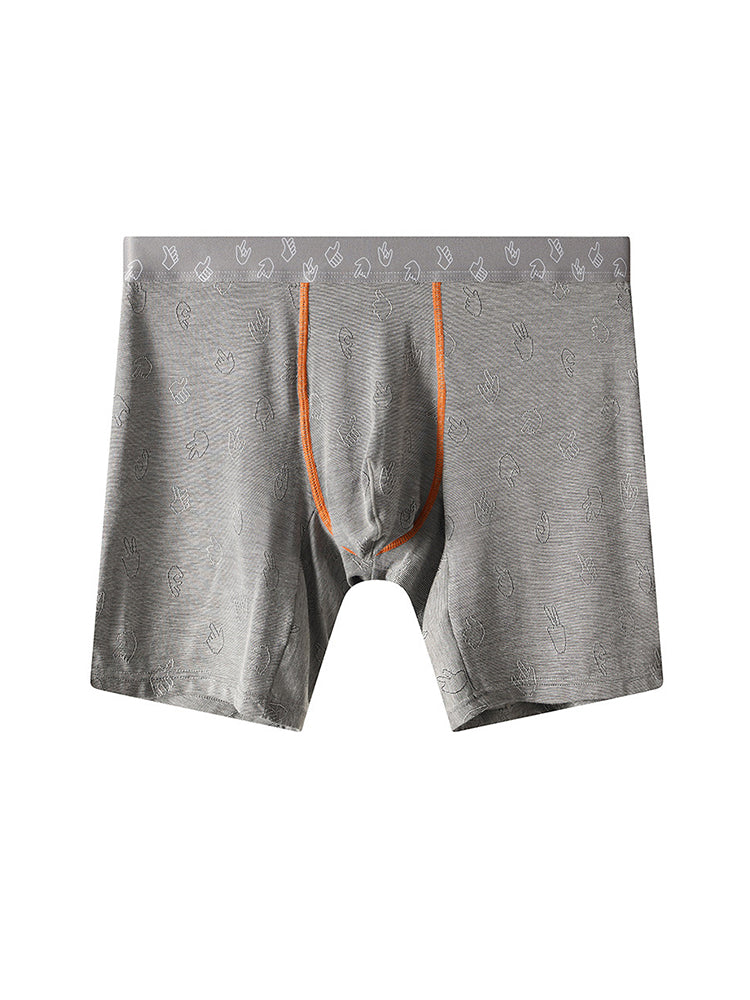 2 Pack Men's Lightweight & Airy Bold Prints Stretch Fabric Boxers Briefs | dmunderwear detail image 13