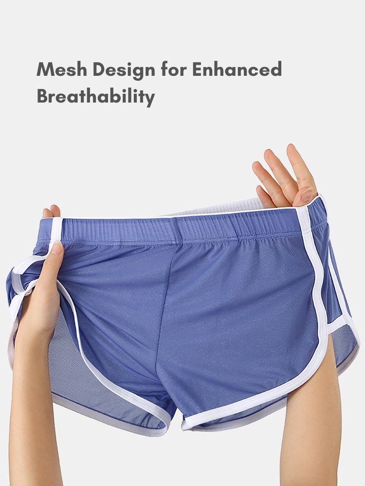 2 Pack Men's Lightweight & Airy Breathable Mesh Comfort Activewear Shorts | dmunderwear detail image 3
